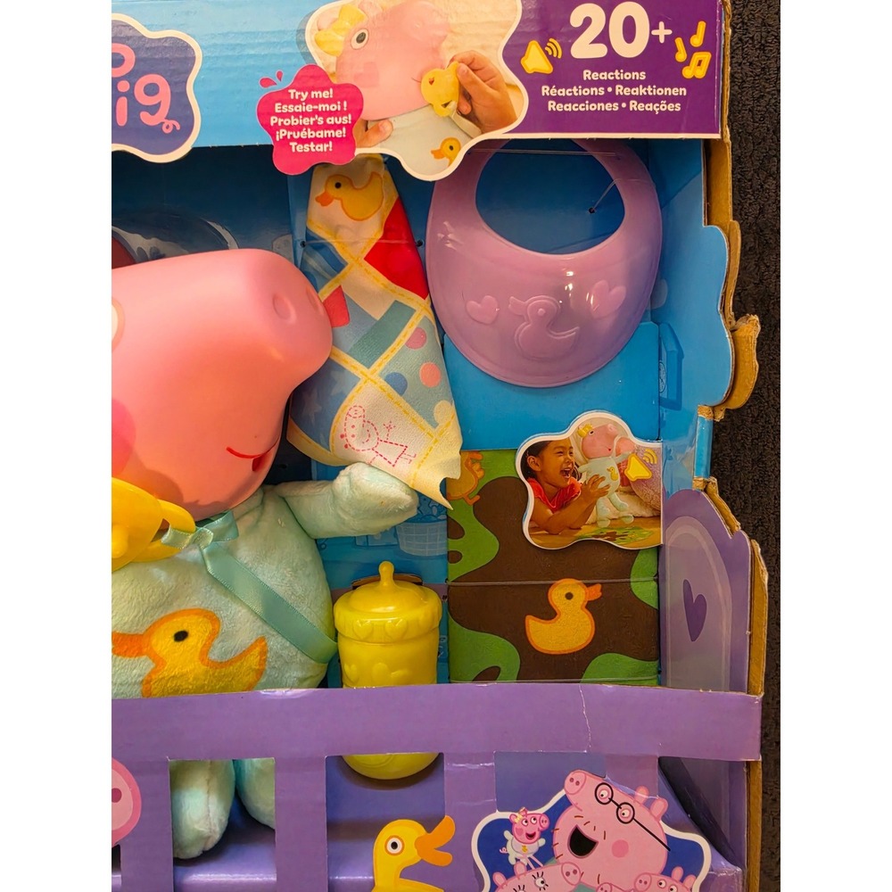 Peppa‎ Pig Oinks & Snuggles Evie Interactive Doll NIB Damaged Box - Picture 4 of 5
